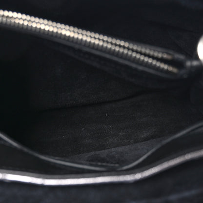 Saint Laurent Metallic Calfskin Y Quilted Monogram Small Loulou Chain Satchel Acciaio 6 of 11