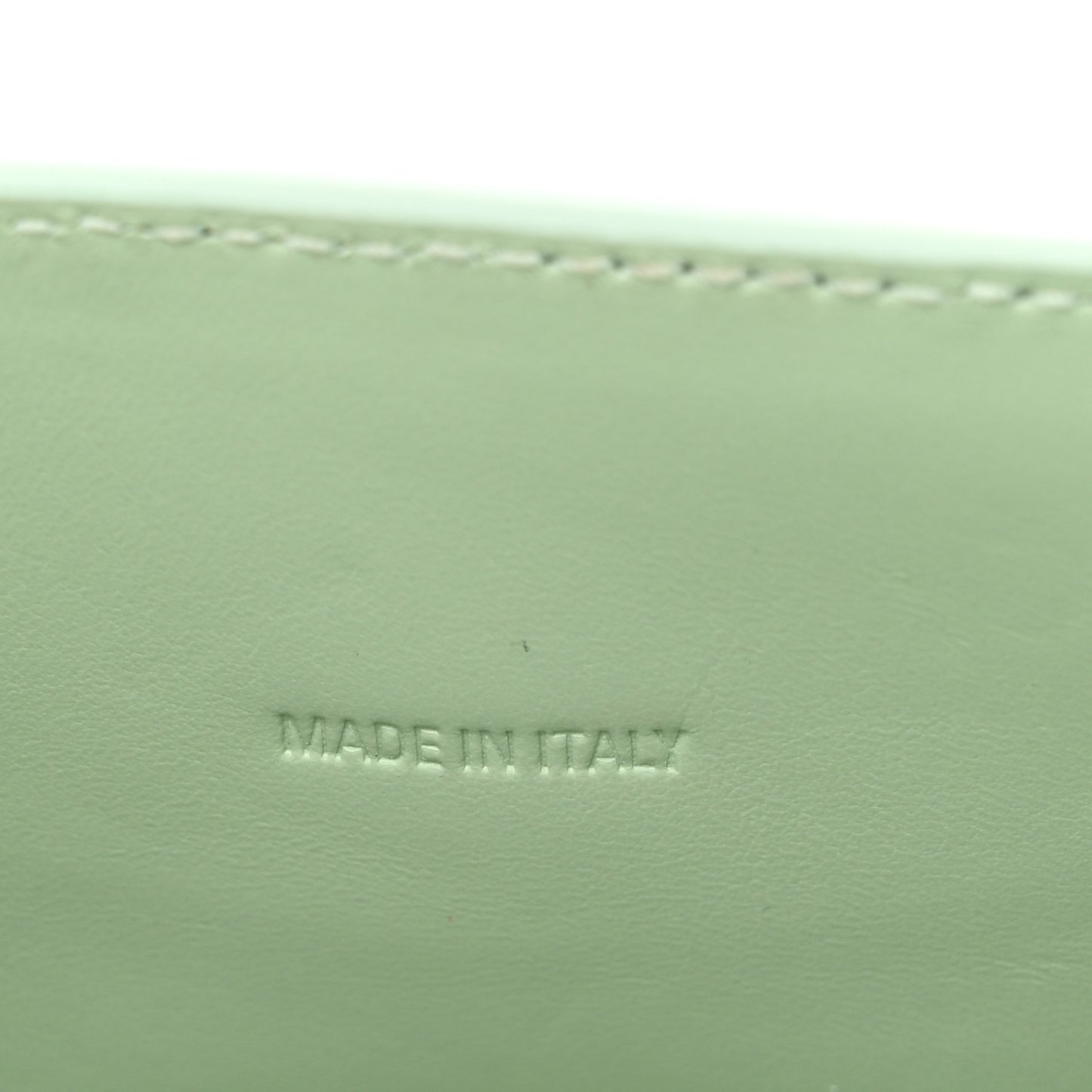 Shiny Calfskin Crocodile Embossed Hourglass Top Handle Bag XS Light Green