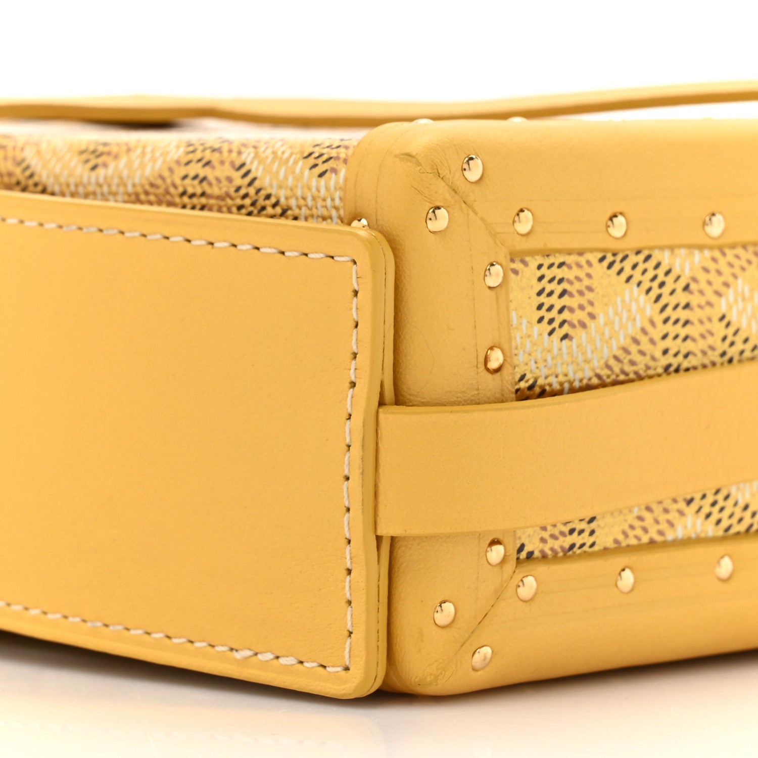 Goyard Goyardine Precious Metals Minaudiere Trunk Bag Gold 9 of 14