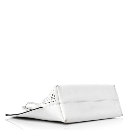 Christian Dior Calfskin Perforated Cannage Dioriva Tote White 4 of 14