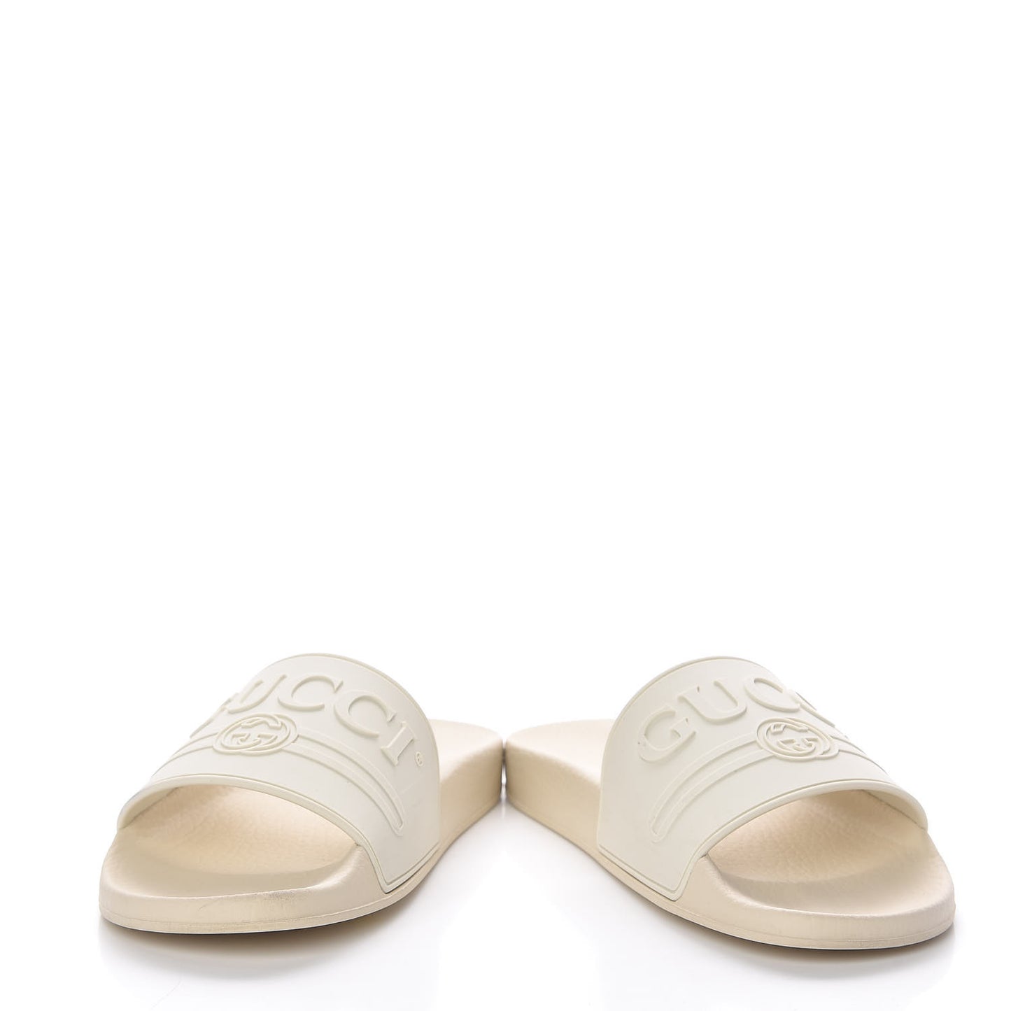 Rubber Womens Logo Slide Sandals 38 Off White
