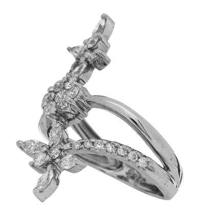 Parker & West by FASHIONPHILE 18K White Gold Diamond 1.35ctw Floral Butterfly Ring  56 7.5 3 of 10
