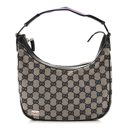 Gucci Monogram Web Small Pop Hobo Navy 1 of 10