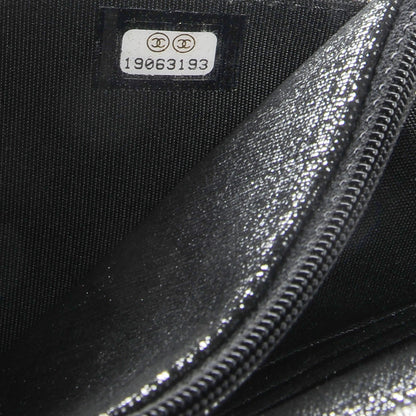 Chanel Iridescent Wallet on Chain WOC Dark Silver 7 of 7