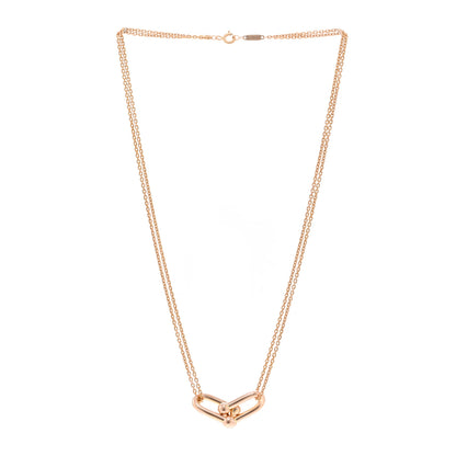 Tiffany 18K Rose Gold HardWear Double Link Pendant Necklace 3 of 4