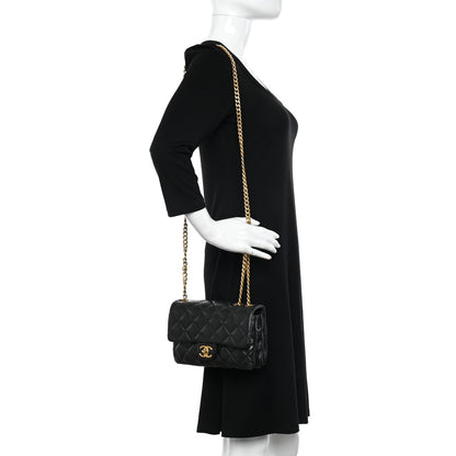 Chanel Lambskin Quilted Small Pillow Crush Flap Black 2 of 10
