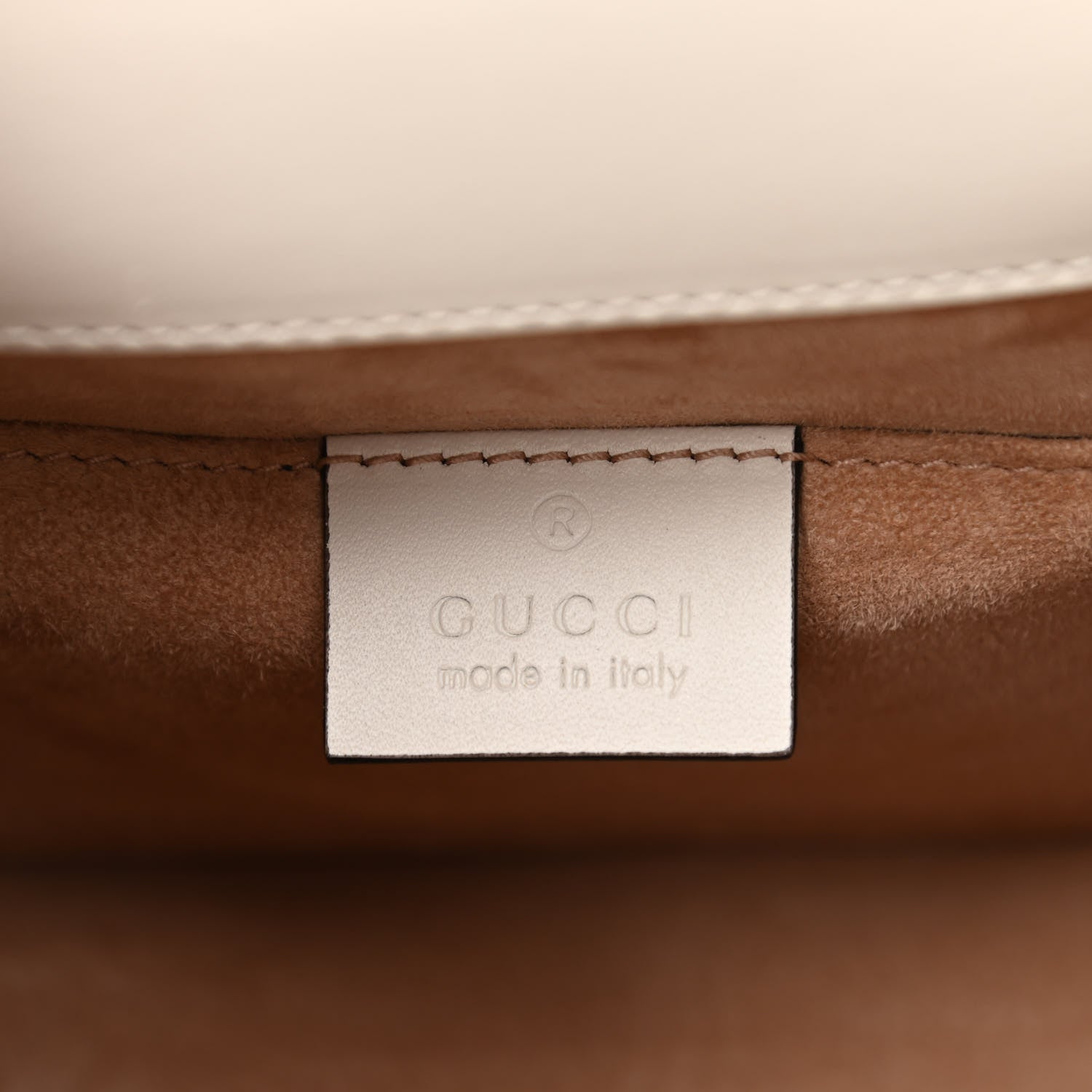 Gucci Calfskin Mini Sylvie Top Handle Bag White 6 of 12