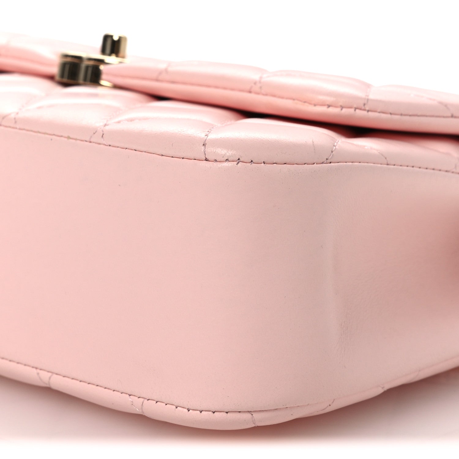 Chanel Lambskin Quilted Small Rectangular Flap Light Pink 10 of 12