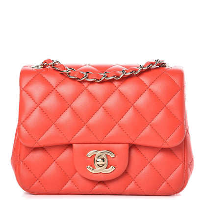 Chanel Lambskin Quilted Mini Square Flap Red 1 of 10