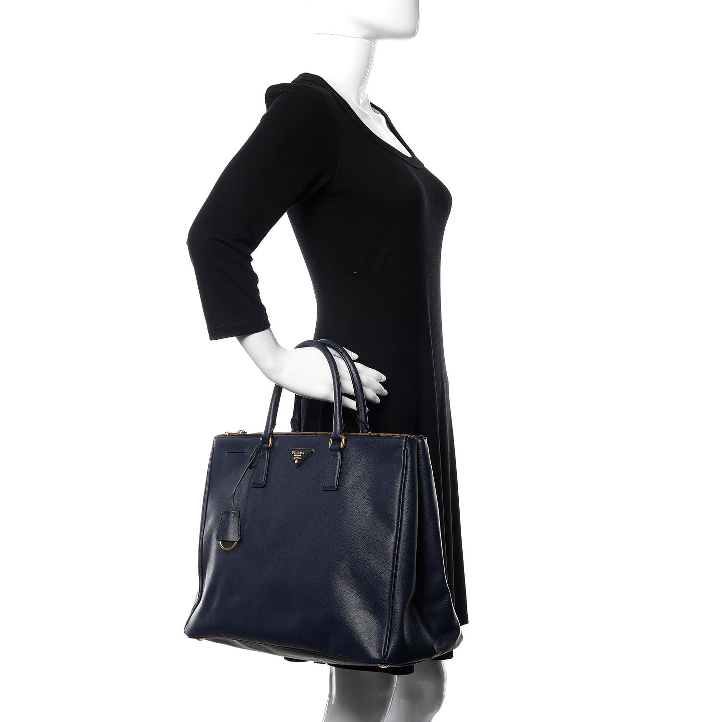Saffiano Large Galleria Double Zip Tote Baltico