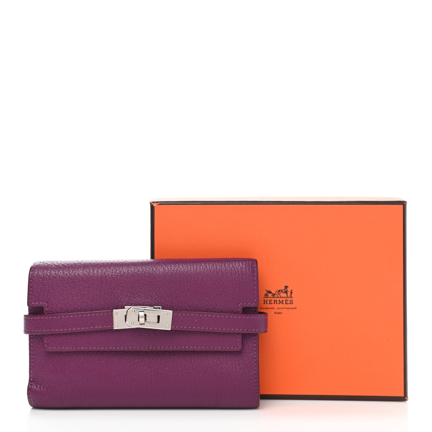 Chevre Mysore Medium Kelly Wallet Anemone