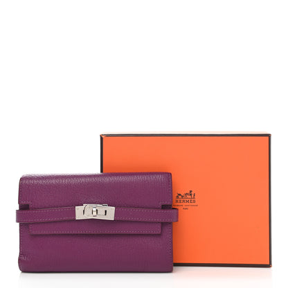 Hermes Chevre Mysore Medium Kelly Wallet Anemone 10 of 10