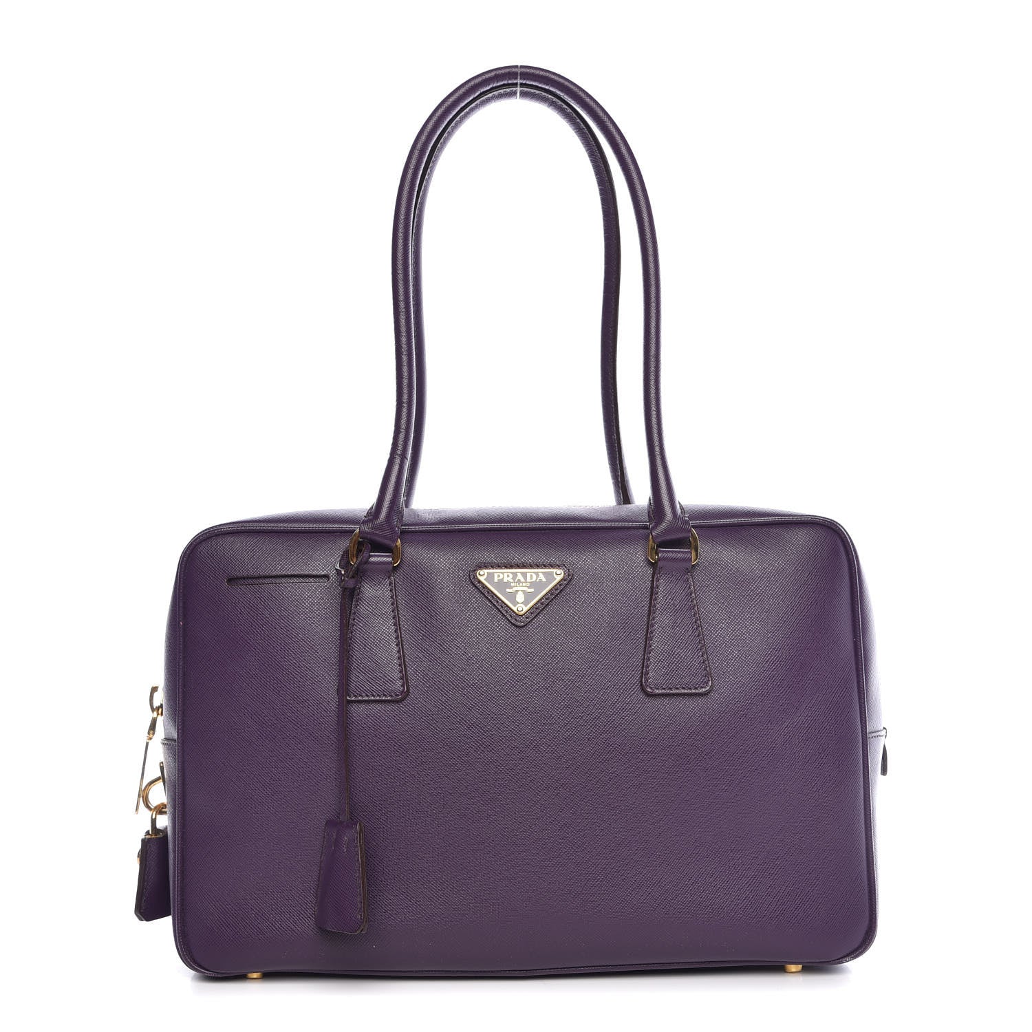 Prada Saffiano Lux Bowler Viola 1 of 16