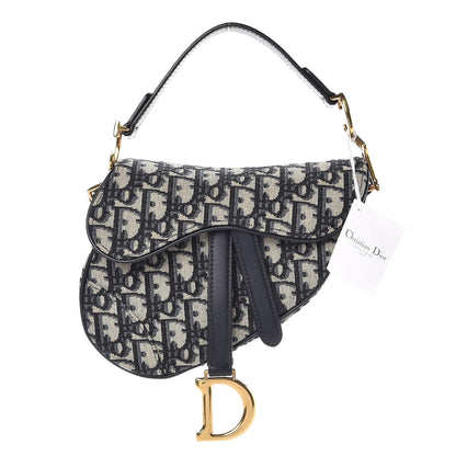 Christian Dior Oblique Mini Saddle Bag Blue 1 of 9