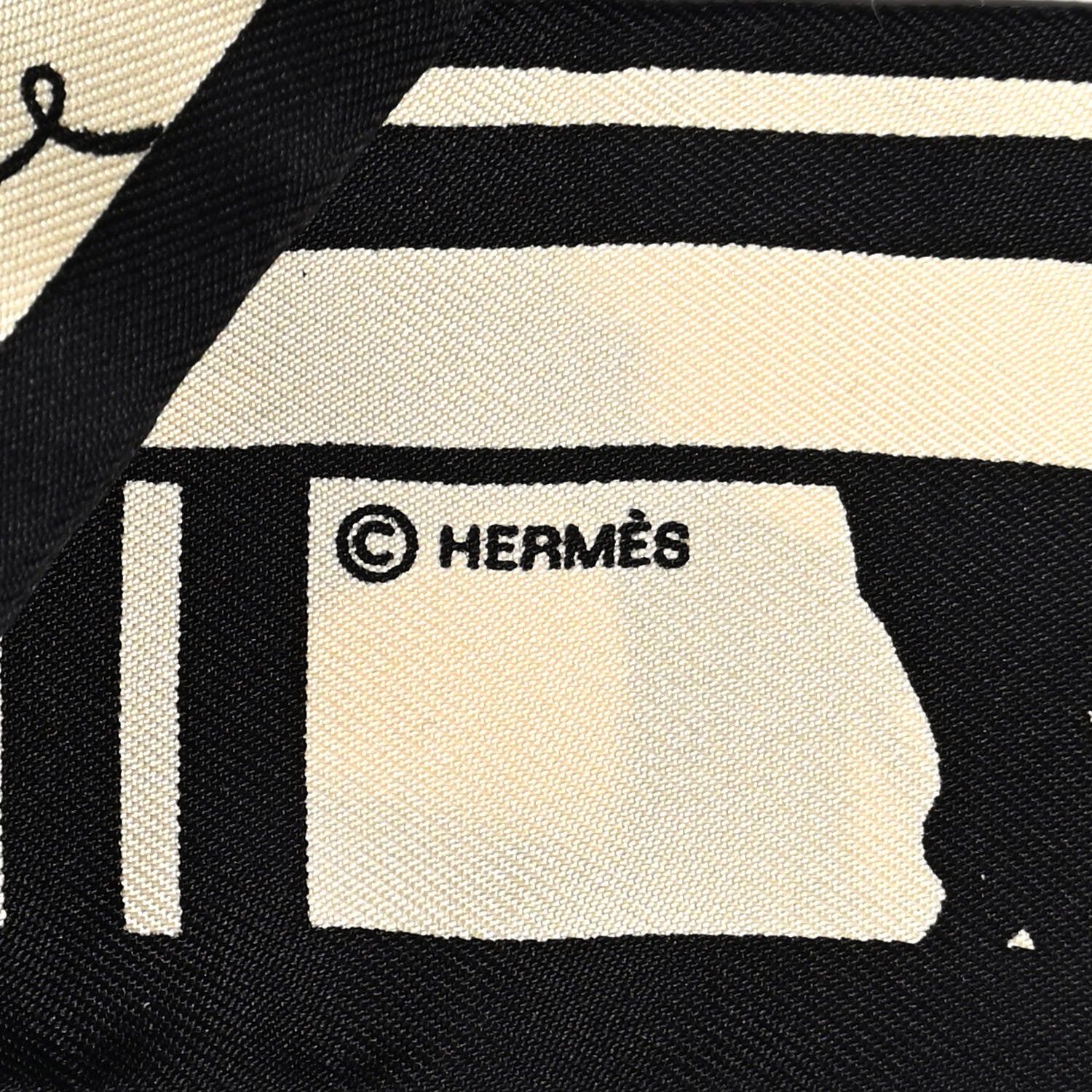 Hermes Silk Brides de Gala En Desordre Twilly Black Coquille 4 of 4