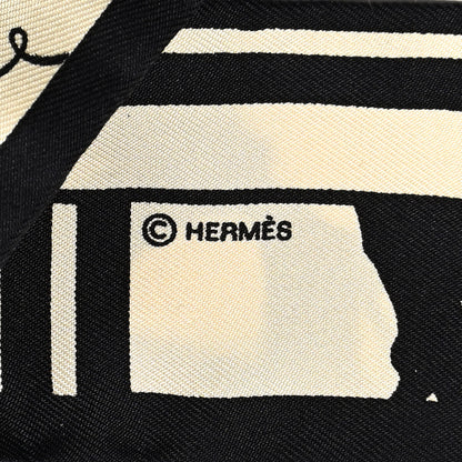 Hermes Silk Brides de Gala En Desordre Twilly Black Coquille 4 of 4