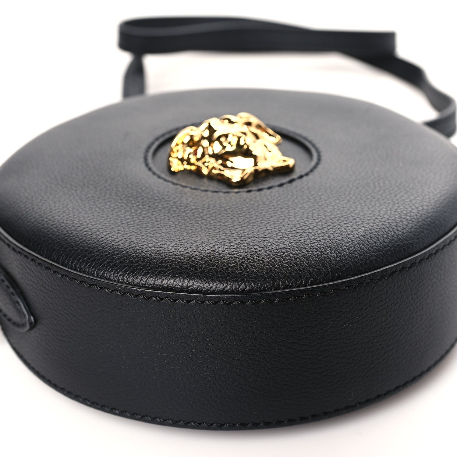 Versace Calfskin La Medusa Round Camera Bag Black 7 of 8