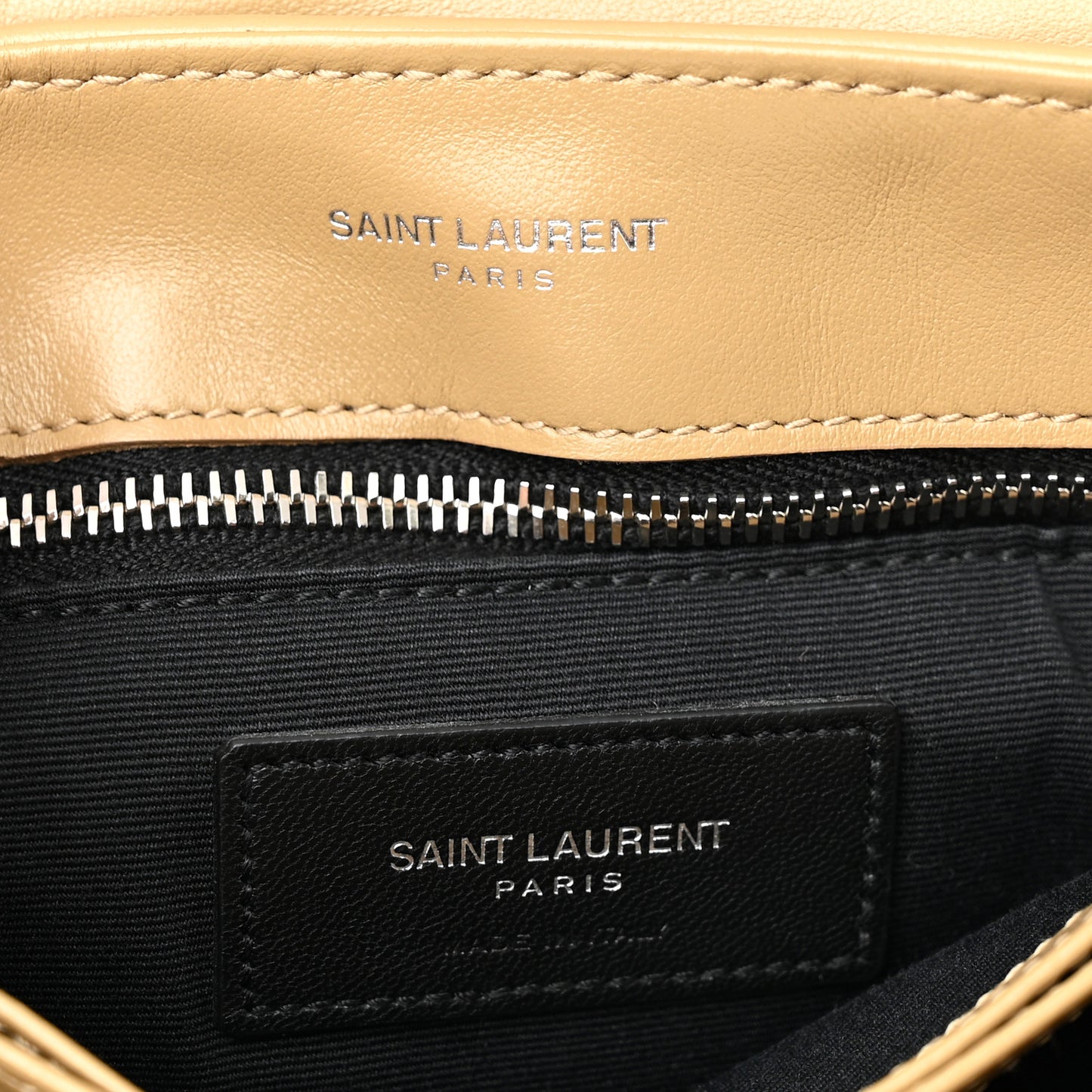 Calfskin Y Quilted Monogram Toy Loulou Crossbody Bag Latte