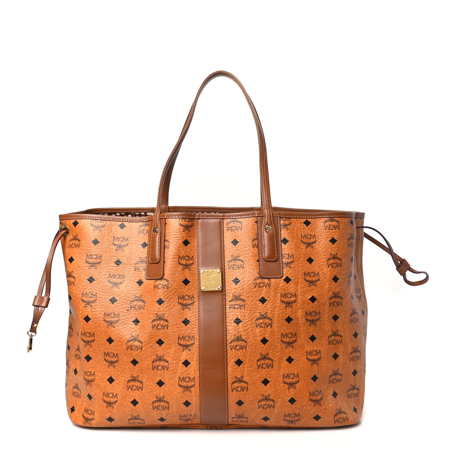 Visetos Large Liz Reversible Shopper Tote Cognac