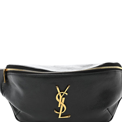 Saint Laurent Grain De Poudre Monogram Belt Bag Black 7 of 12