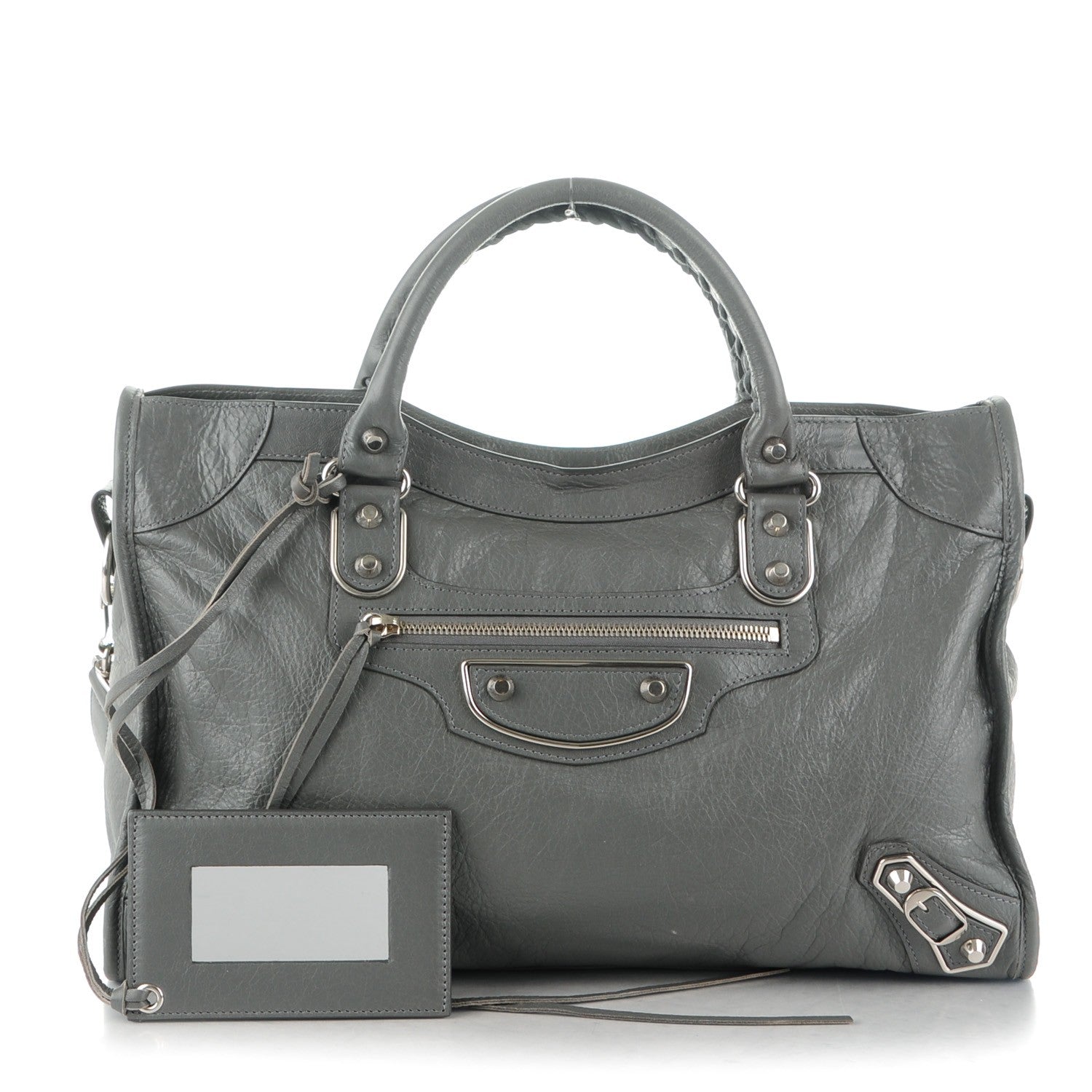Balenciaga Agneau Silver Metallic Edge Hardware City Gris Cendre 1 of 8