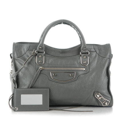 Balenciaga Agneau Silver Metallic Edge Hardware City Gris Cendre 1 of 8