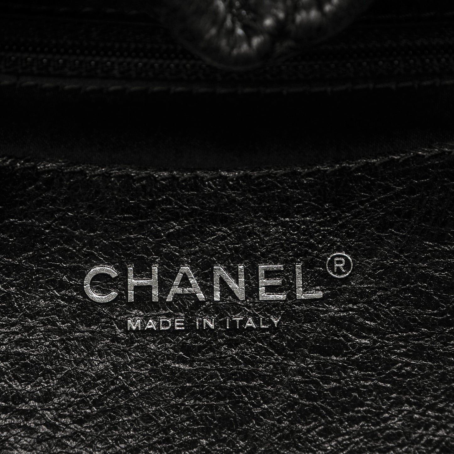 Glazed Calfskin On The Road Drawstring Tote Black
