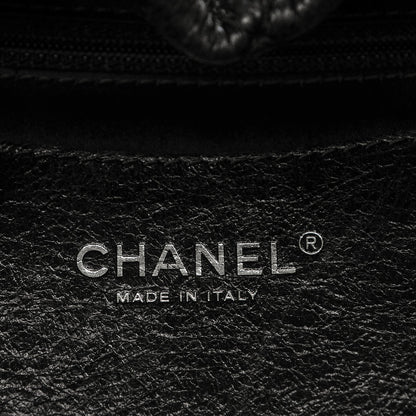 Chanel Glazed Calfskin On The Road Drawstring Tote Black 6 of 7