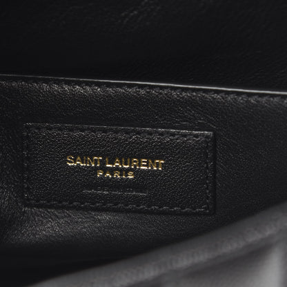 Saint Laurent Grain De Poudre Matelasse Monogram Medium Vicky Chain Bag Black 6 of 11