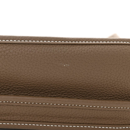 Hermes Taurillon Clemence Evelyne III PM Etoupe 11 of 12