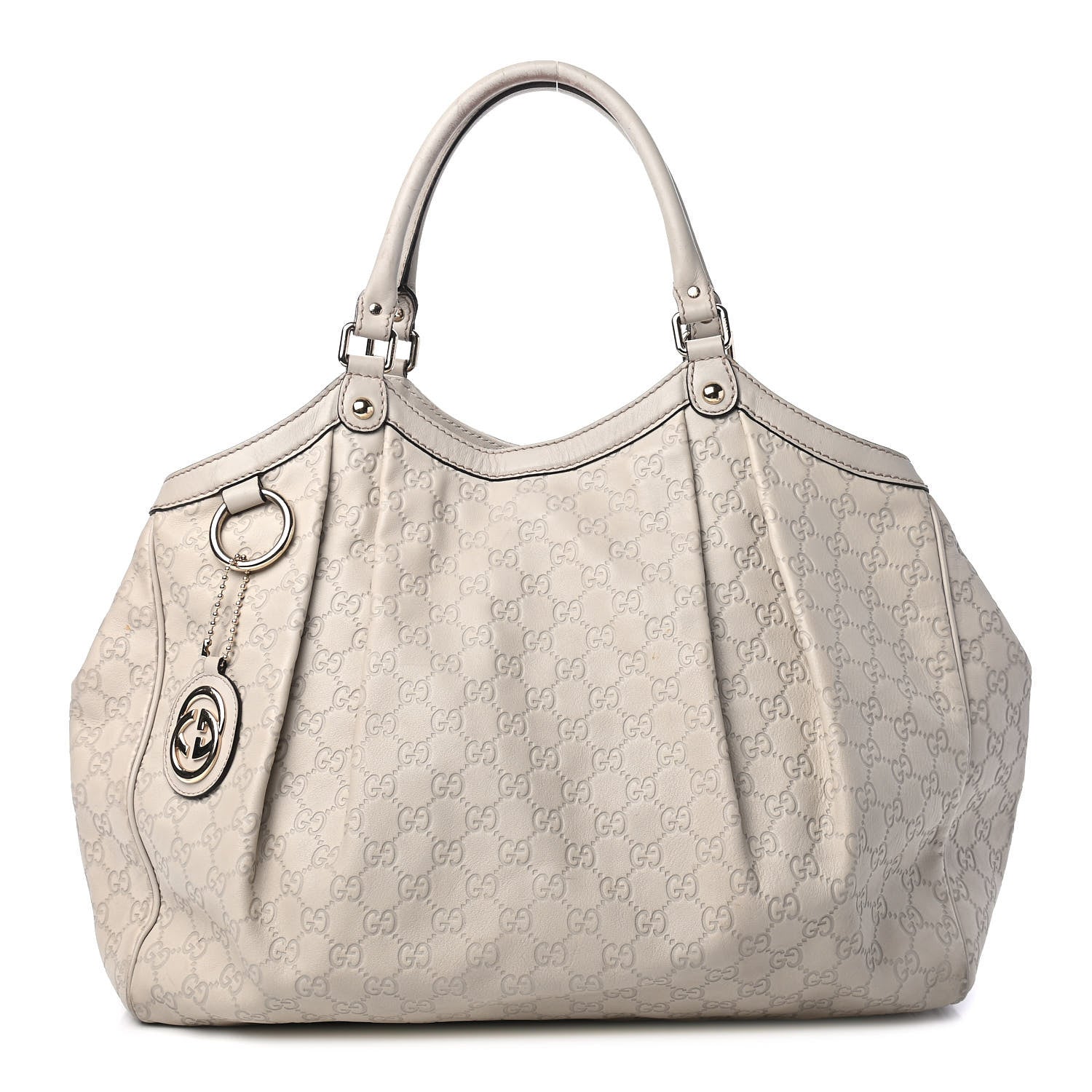 Gucci Guccissima Large Sukey Tote Mystic White 1 of 10