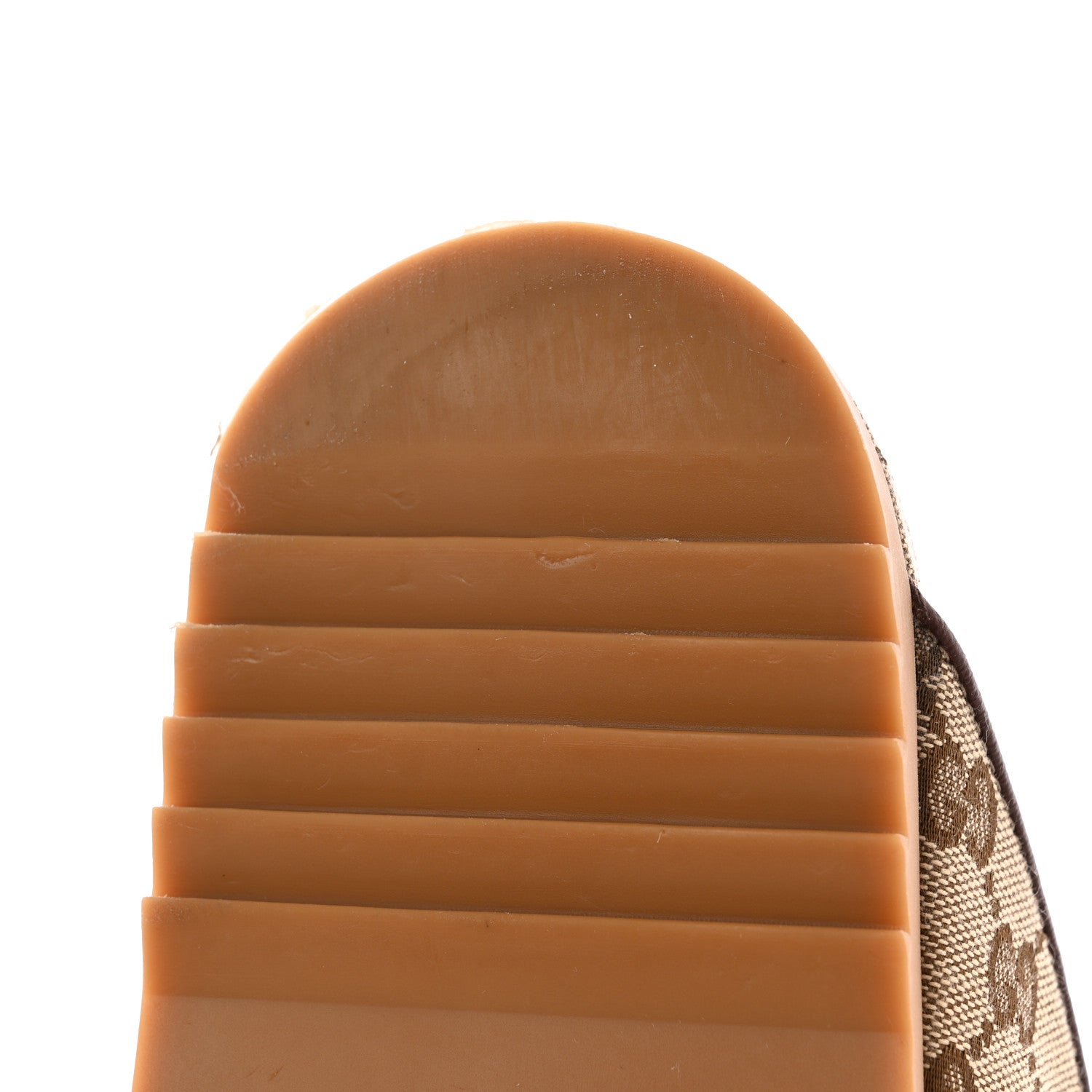 Gucci GG Monogram Lavaredo Eco Fabric Mens Slide Sandals With Straps 8 Beige Ebony Light Brown 14 of 20