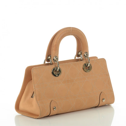 Christian Dior Calfskin Cannage Stitched Small East West Lady Dior Camel 3 of 7