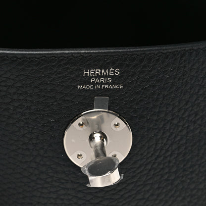 Hermes Taurillon Clemence Lindy 26 Black 6 of 11