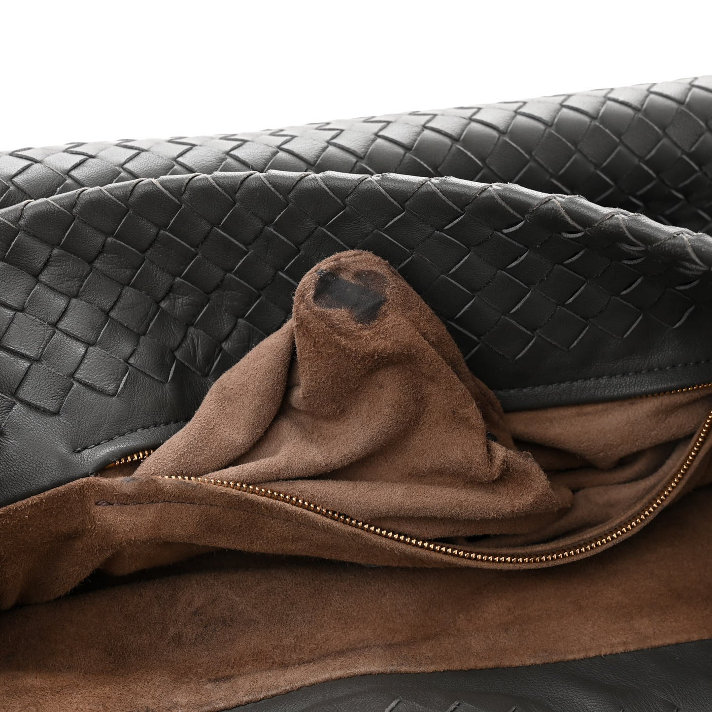 Nappa Intrecciato Medium Garda Bag Light Grey