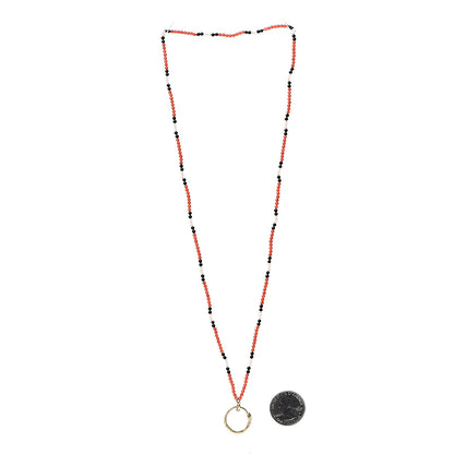 Gucci 18K Yellow Gold Coral Black Onyx Freshwater Pearl Turquoise Ouroboros Pendant Necklace 3 of 5