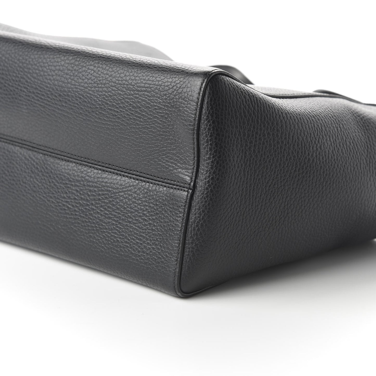 Pebbled Calfskin Small Swing Tote Black