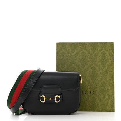 Gucci Azalea Calfskin Web Mini Horsebit 1955 Shoulder Bag Black 13 of 13