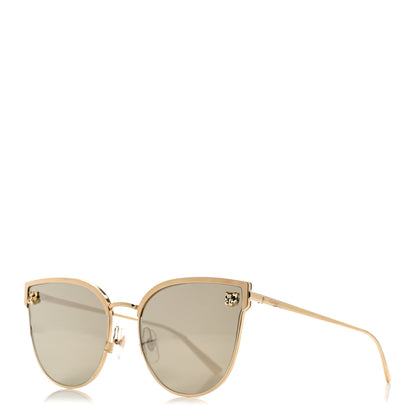 Cartier Panthere De Cartier Cat Eye Sunglasses CT0198S Gold 1 of 8