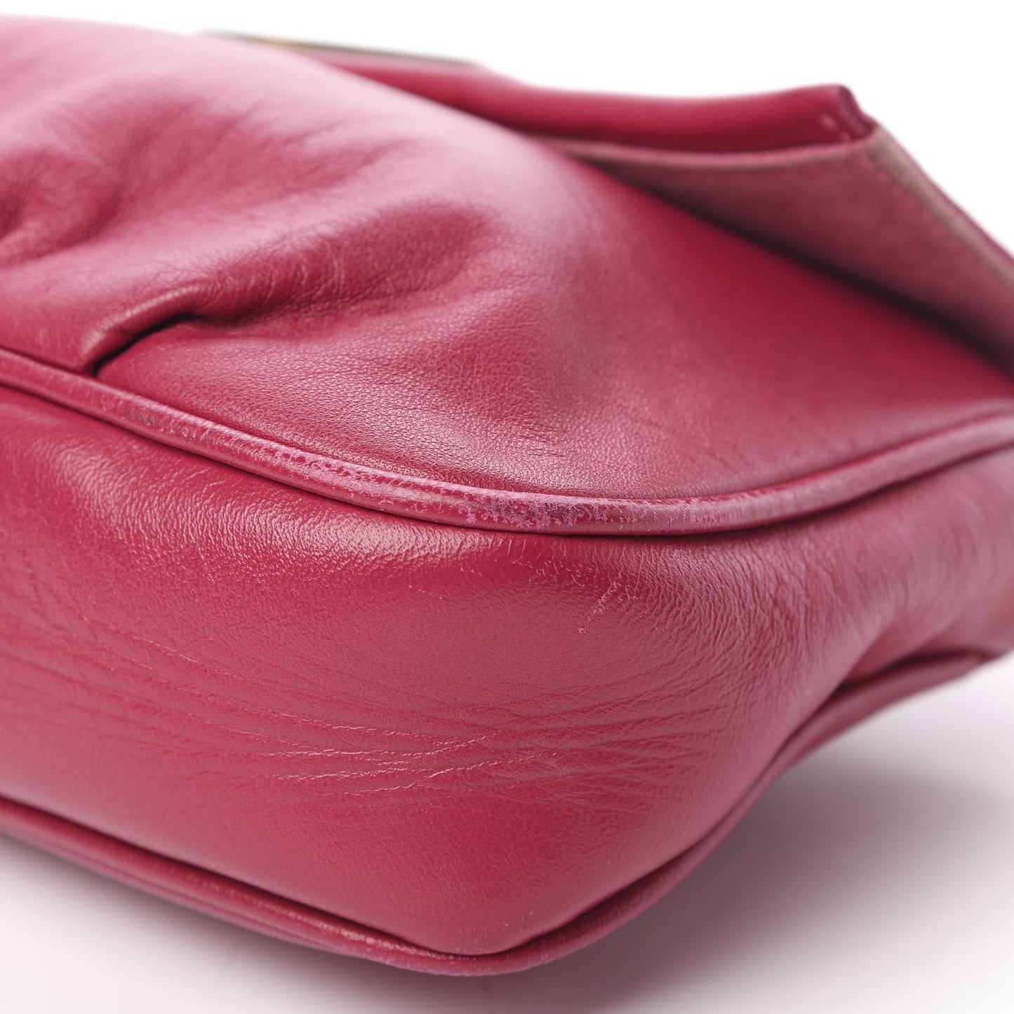 Nappa Fendista Pouchette Crossbody Fuxia Scuro