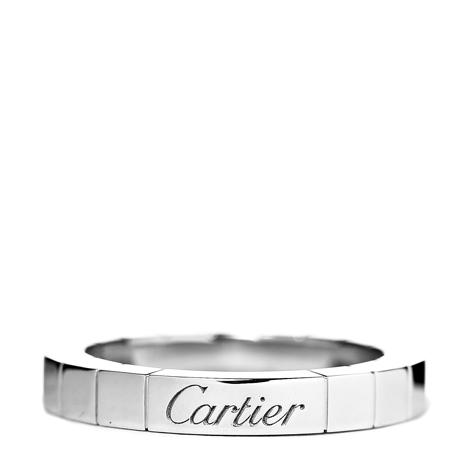 Cartier 18K White Gold Lanieres Ring 50 5.25 1 of 4