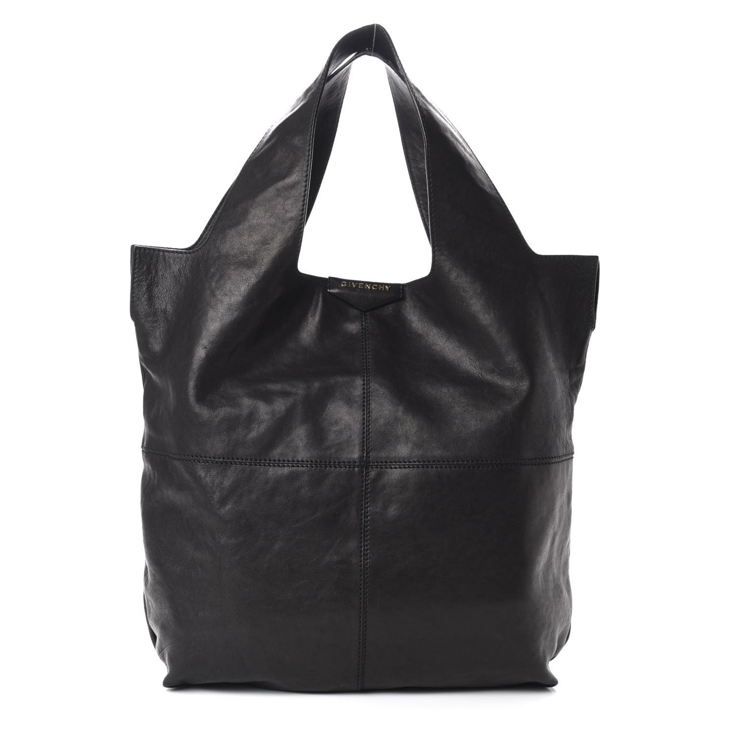 Lambskin George V Apron Bag Black