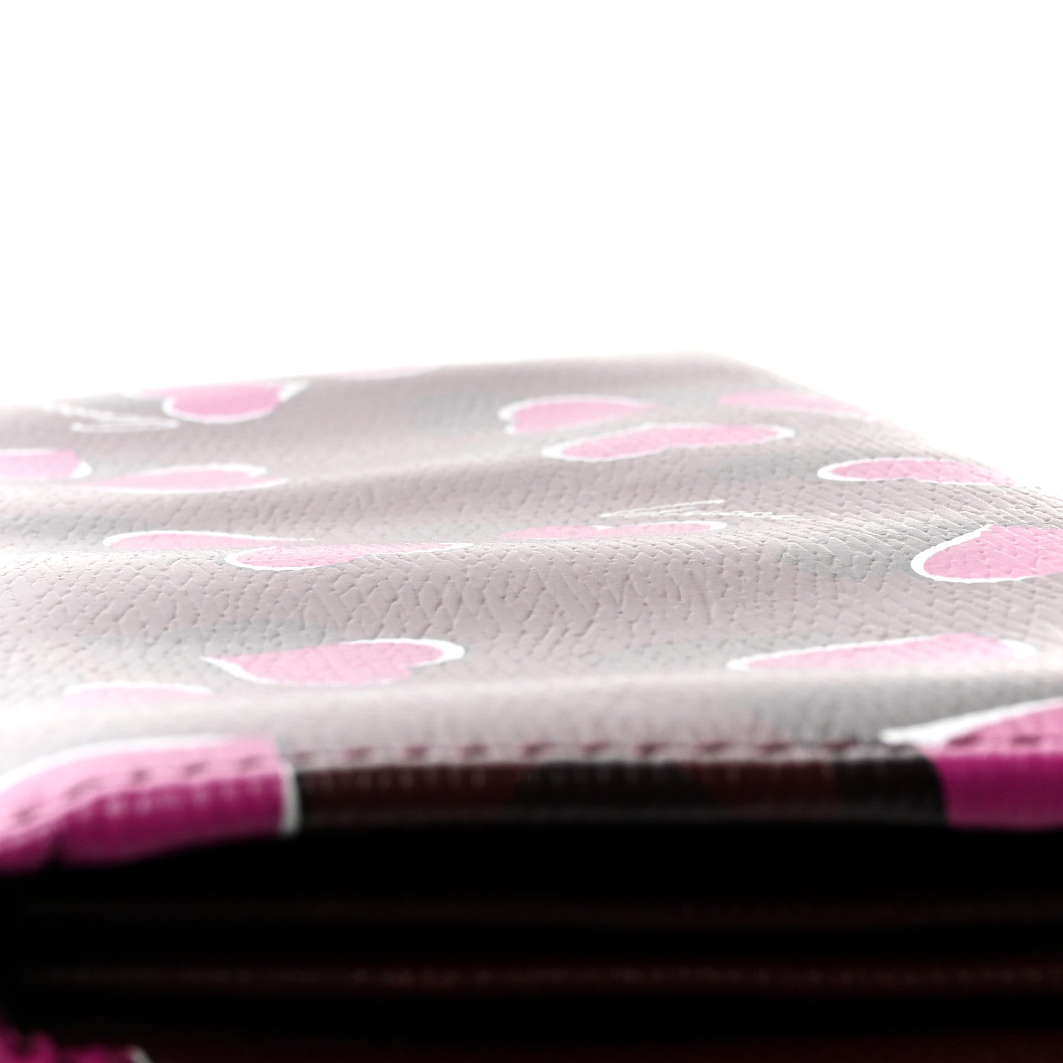 Gucci Calfskin Heartbeat Print Flap Wallet New Wine 8 of 9