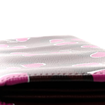 Gucci Calfskin Heartbeat Print Flap Wallet New Wine 8 of 9