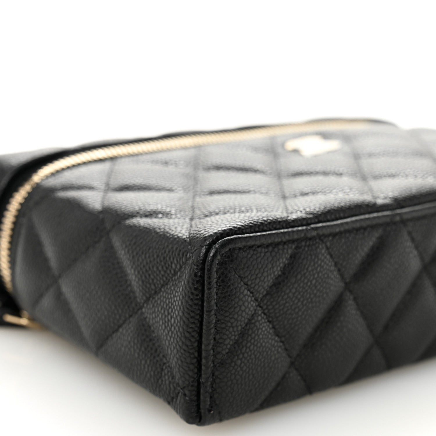 Chanel Caviar Quilted Top Handle Slim Vanity With Chain Black 9 of 11