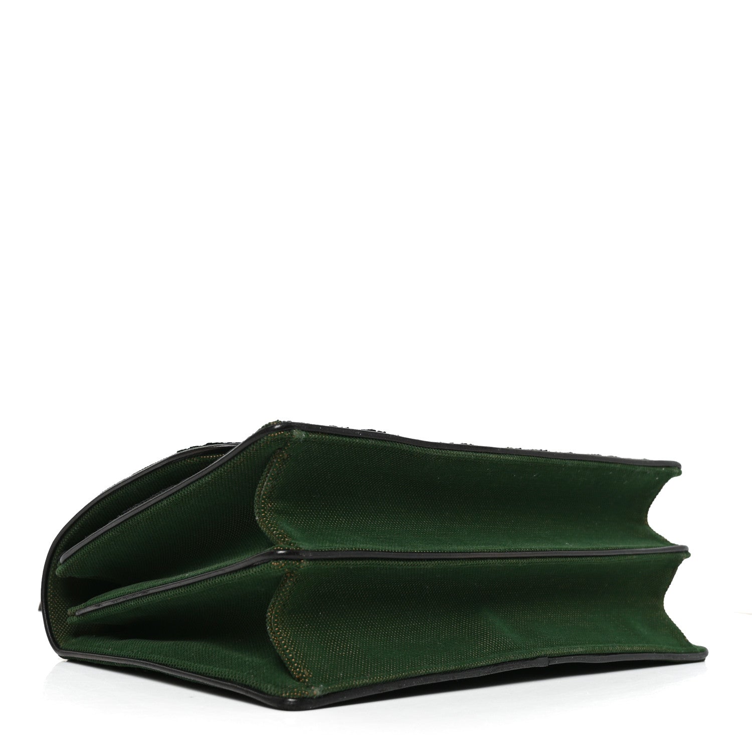 Christian Dior Velvet Oblique Diorama Satchel Black Green Pink 4 of 9