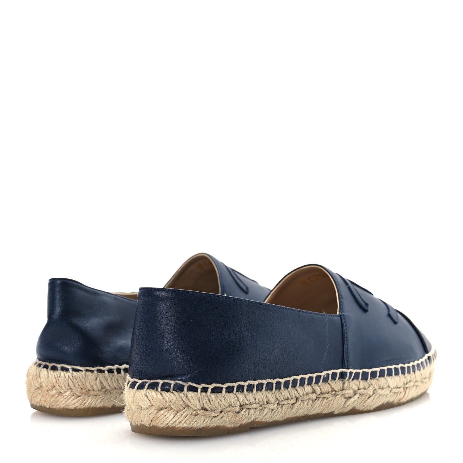 Chanel Lambskin CC Espadrilles 41 Navy Black 5 of 13