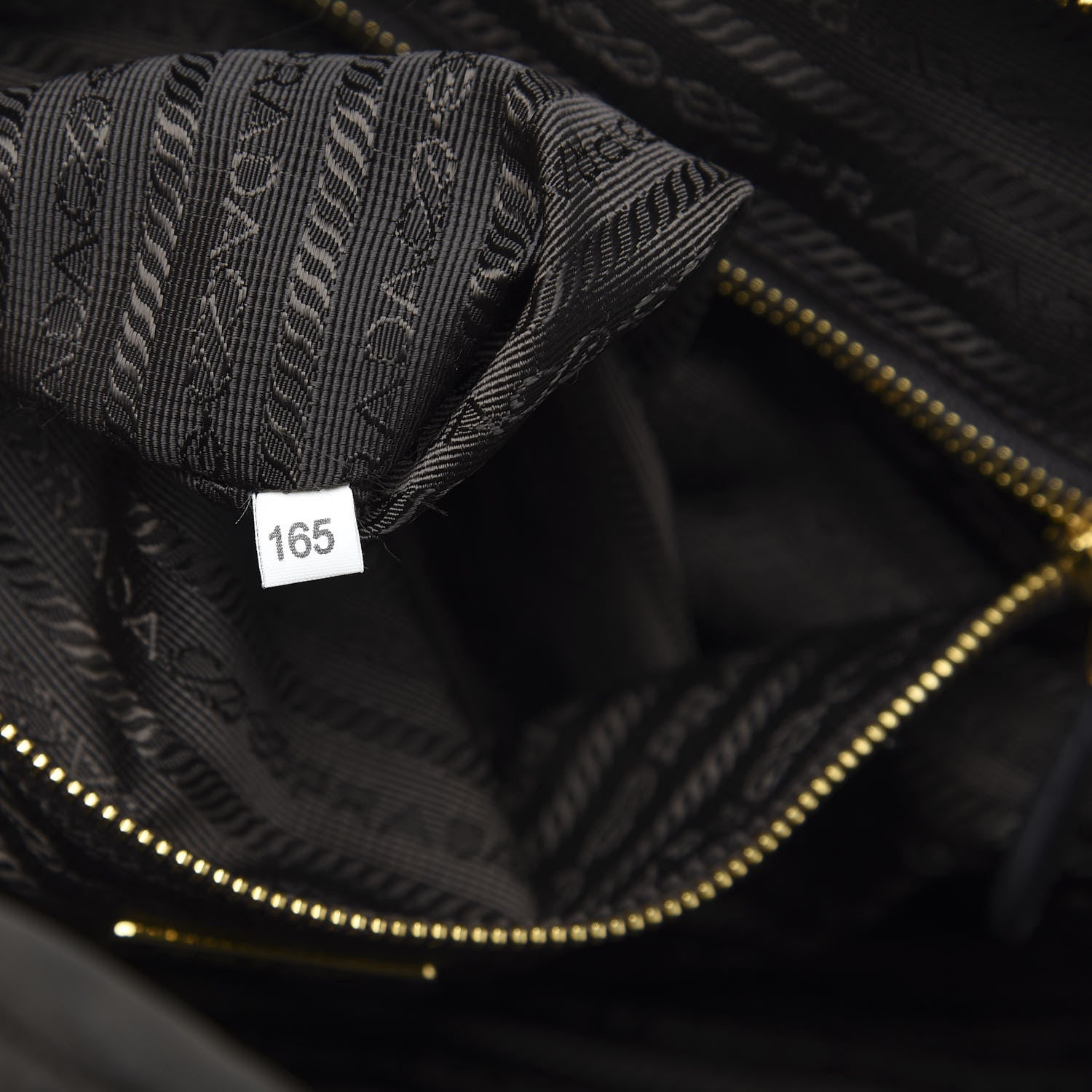 Prada Tessuto Nylon Chevron Quilted Dome Satchel Ebano 7 of 10