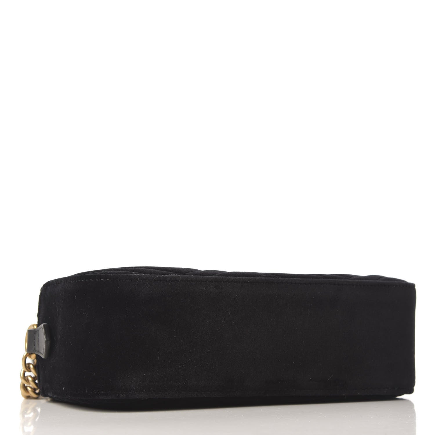Gucci Velvet Matelasse Small GG Marmont Chain Shoulder Bag Black 4 of 9