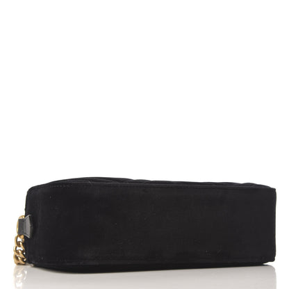 Gucci Velvet Matelasse Small GG Marmont Chain Shoulder Bag Black 4 of 9